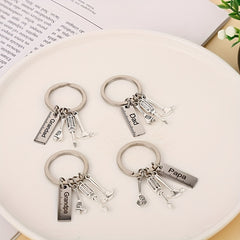 DAD Stainless Steel Keychain Wrench Screwdriver Accessories Gift