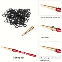 50pcs Aluminum Dart Shaft Rubber O Ring Non Slip O Rings for Dart Shaft