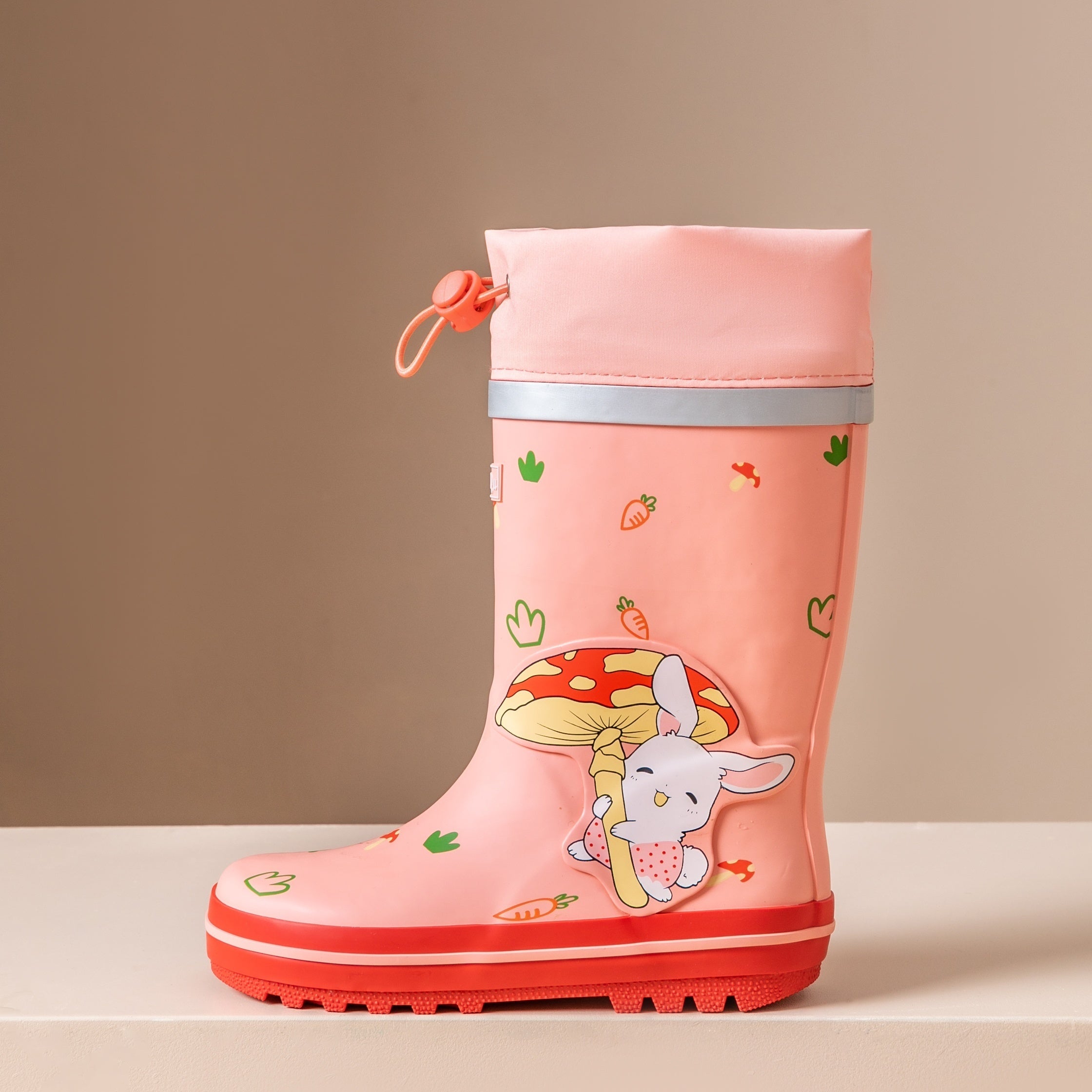 Kids Cartoon Rain Boots Astronaut Bunny Print