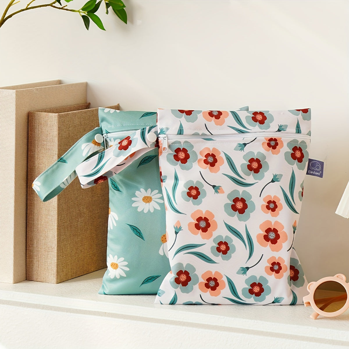 2pcs Diaper Bag Wet Dry Bag Portable