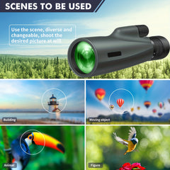 30x50 HD Monocular Telescope High Powered for Bird Watching Camping Hiking