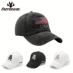 FASTGOOSE Baseball Cap Cotton Skull Embroidered Outdoor Sports Hip Hop Hat