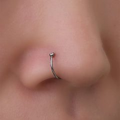 Zircon Nose Ring Stainless Steel Cartilage Body Piercing Jewelry
