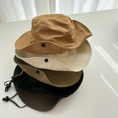 Kids Summer Western Style Big Brim Sunshade Bucket Hat