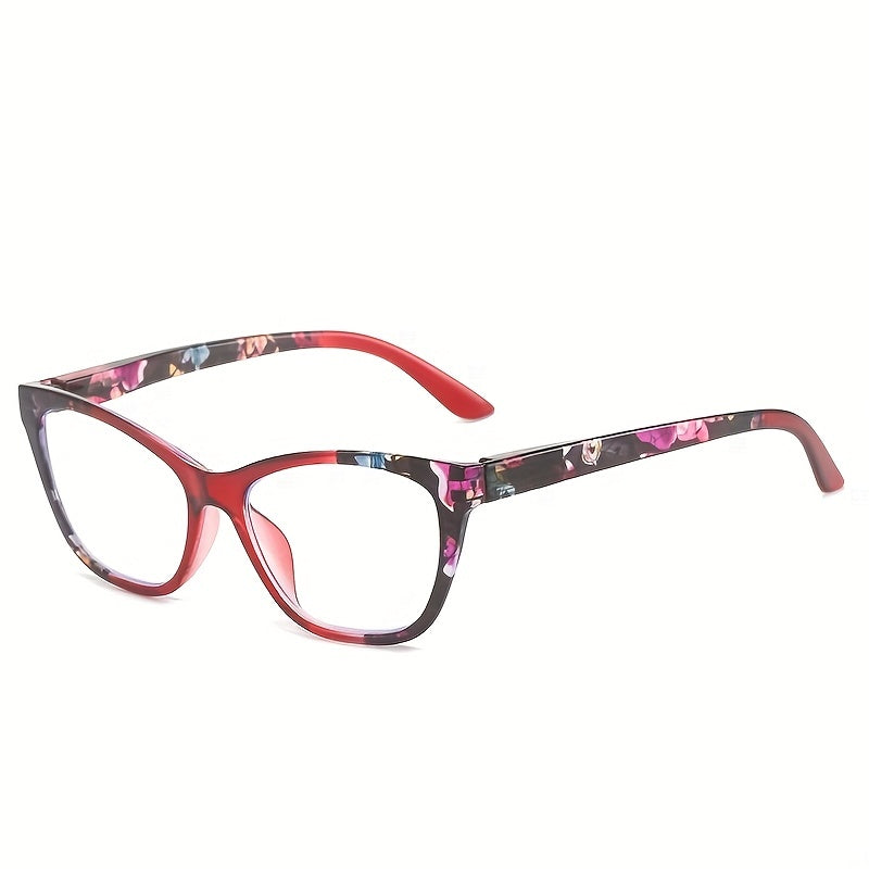 Retro Floral Cat Eye HD Reading Glasses for Women