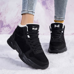 Women's Warm Lightweight Plush Snow Boots Wear Resistance Non Slip Shoes