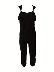Backless Overall Jumpsuit Solid Wide Leg Jumpsuit