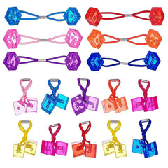 Double Flower Bow Heart Headbands Ponytail Holders for Girls