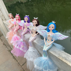Mermaid Doll Toy 17 72 Inch 3D Eye Princess Doll Wedding Doll