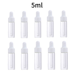 10pcs Clear Glass Dropper Vials for Essential Oils Perfume Travel