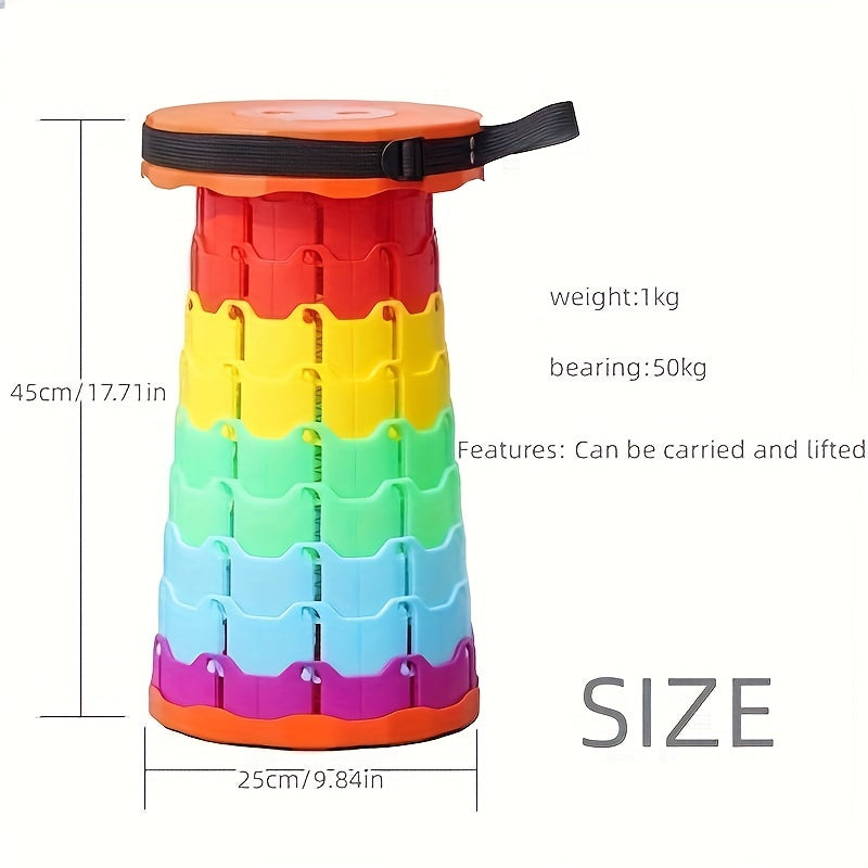 Outdoor Telescopic Folding Stool Camping Portable Lightweight Stool