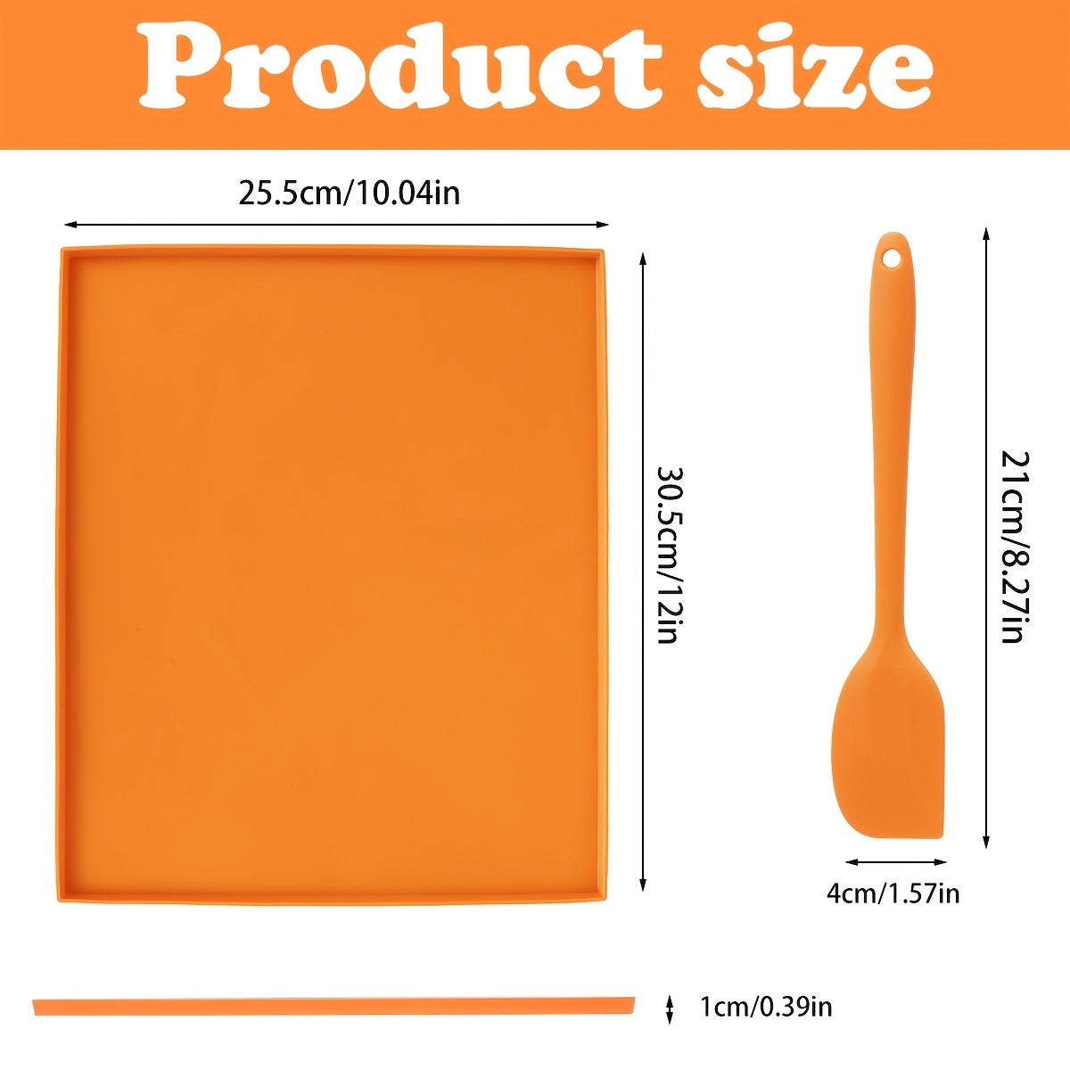 4pcs Silicone Dish Drying Mats Set with Scraper