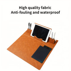 Kids Desk Mat w/ LCD Writing Pad, Mouse Pad, Pen Holder, Book Holder