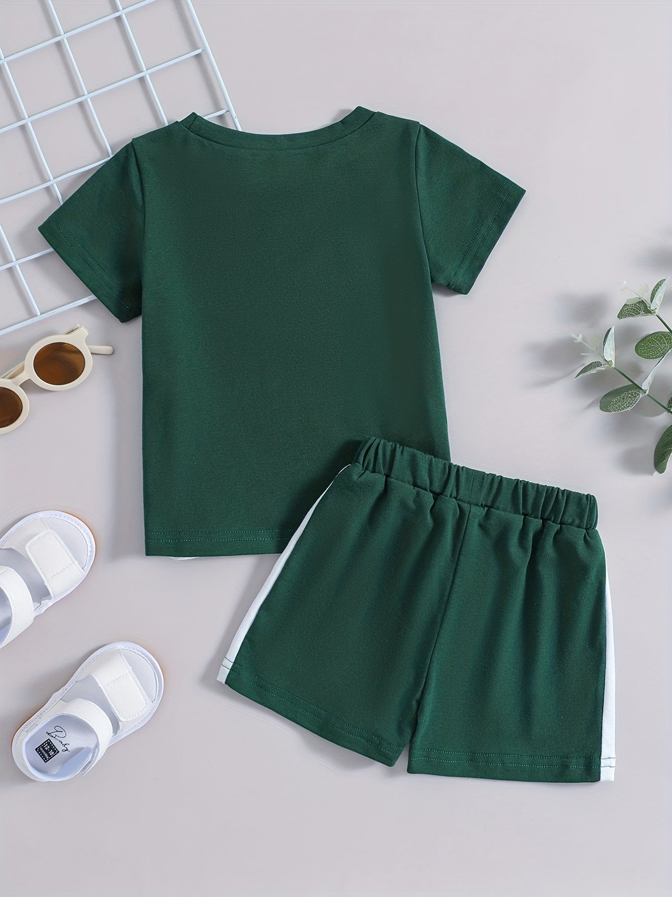2pcs Baby Boys Short Sleeve Tees & Shorts Set Summer Clothes