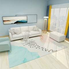 Soft Abstract Area Rug - Non-Slip Bedroom Carpet