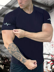 Men's Quick Dry Stretch Crew Neck Tee Shirt