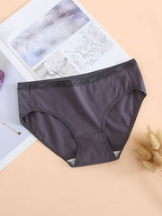4pcs Soft Mid Waist Briefs Panties Pack