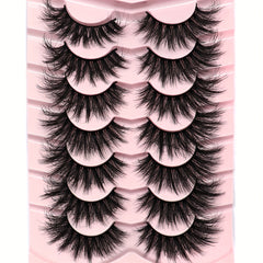7 Pairs Fluffy Cluster Like False Eyelashes 19mm Thick Curling Makeup
