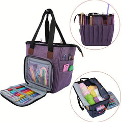1pc Knitting Bag Crochet Storage Tote Bag Portable Yarn Storage Carrying Bag