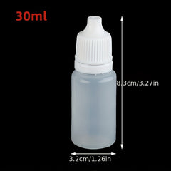 10pcs Empty Plastic Liquid Dropper Bottles 10-100ml Refillable Travel Paint