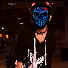 Halloween Luminous Mask Skull Head Mask Party Dating Bar Mask
