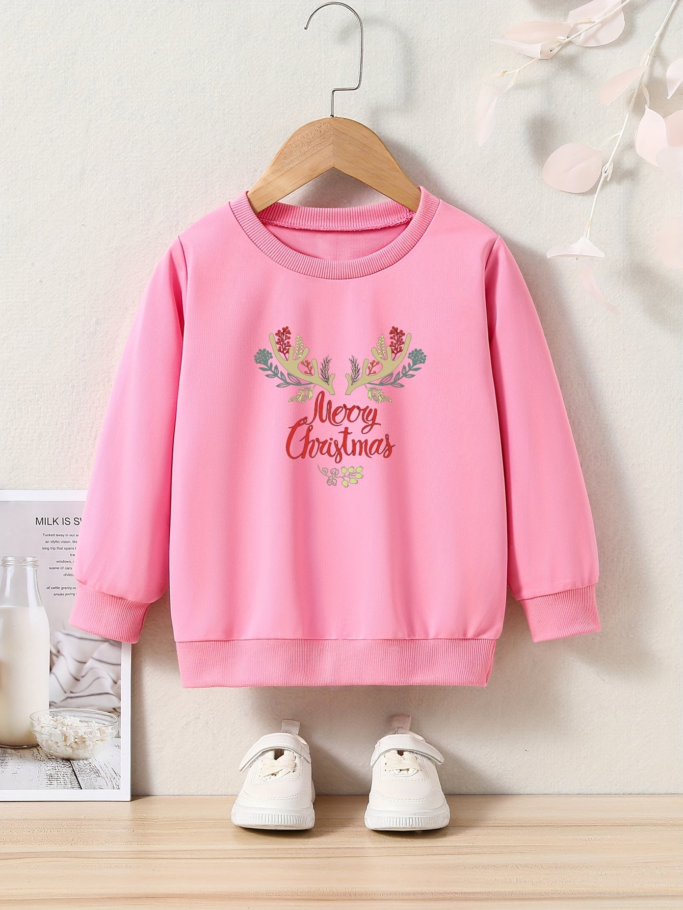 OERYUI Reindeer Pattern Sweatshirt Kids Christmas