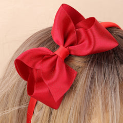 Girls Red Bow Headband Hairband Hoops Christmas Year Hair Accessories