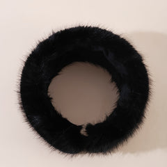 Faux Fur Headband Women Cozy Stretch Hairband Outdoor Ear Warmers