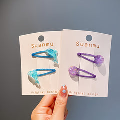 2pcs Mermaid Hair Clip Star Dolphin Hair Clip Headwear
