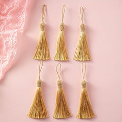 10pcs Silk Tassel Clothing DIY Decoration Golden Hat Tassel