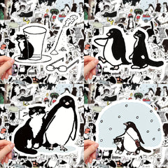 60pcs Cartoon Kitten Series Stickers for Laptop Helmets Water Cup Decoration