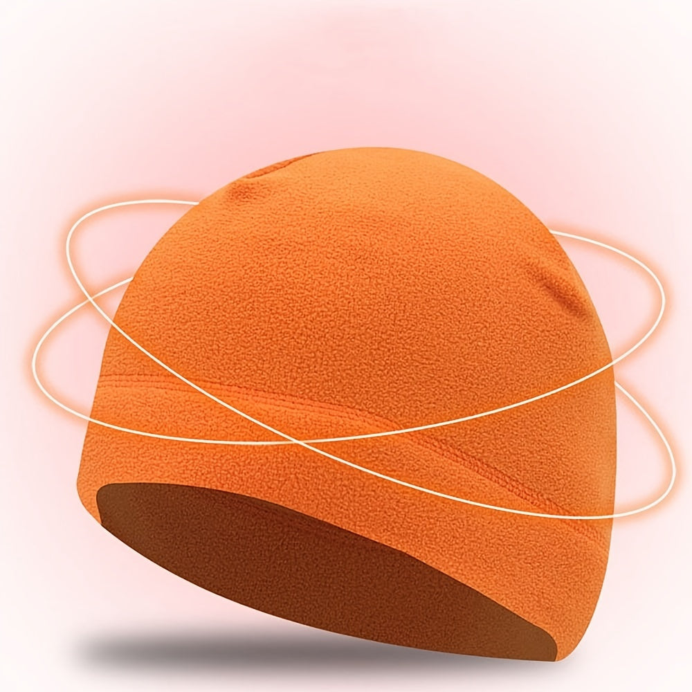 Warm Thermal Fleece Beanie Hat for Winter Outdoor Activities