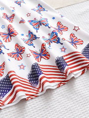 Girls Butterfly Graphic Sleeveless Dress Summer Clothes Gift Party