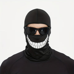 Smiling Ghost Pattern Breathable Balaclava for Outdoor Cycling