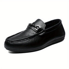 Men's Comfy Moc Toe Loafers Non-slip Driving Shoes