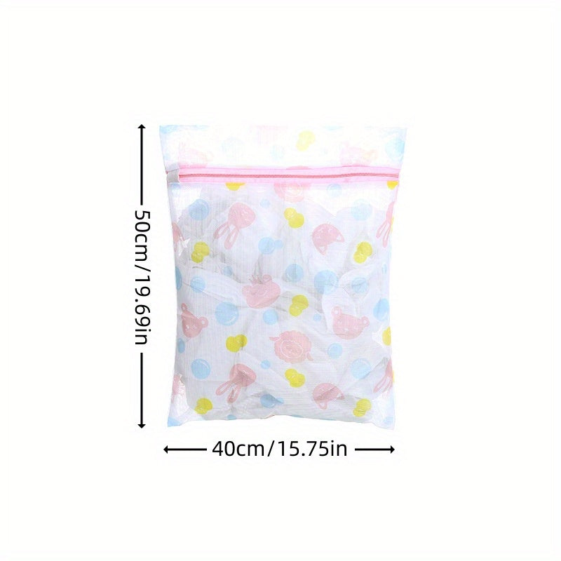 Flower Pattern Clothes Washing Bag Home Mesh Laundry Bag