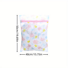 Flower Pattern Clothes Washing Bag Home Mesh Laundry Bag