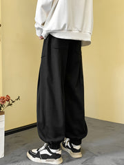 Men's Fleece Cargo Jogger Pants Outdoor Fall Winter