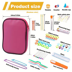 100pcs Crochet Set With Storage Box Ergonomic Knit DIY Hand Woven Craft Art Tool