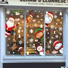 Christmas Snowflake Window Clings Stickers For Glass Xmas Decorations