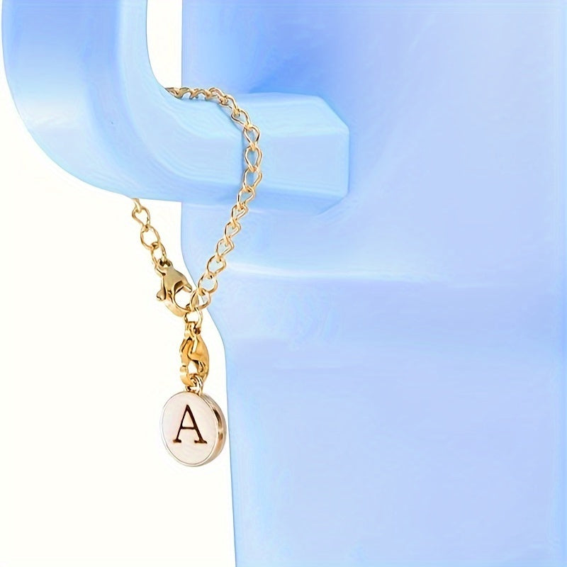 2pcs Letter Charm Pendant for Water Cup Identification Accessories