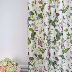 Beige Floral Blackout Curtains for Living Room