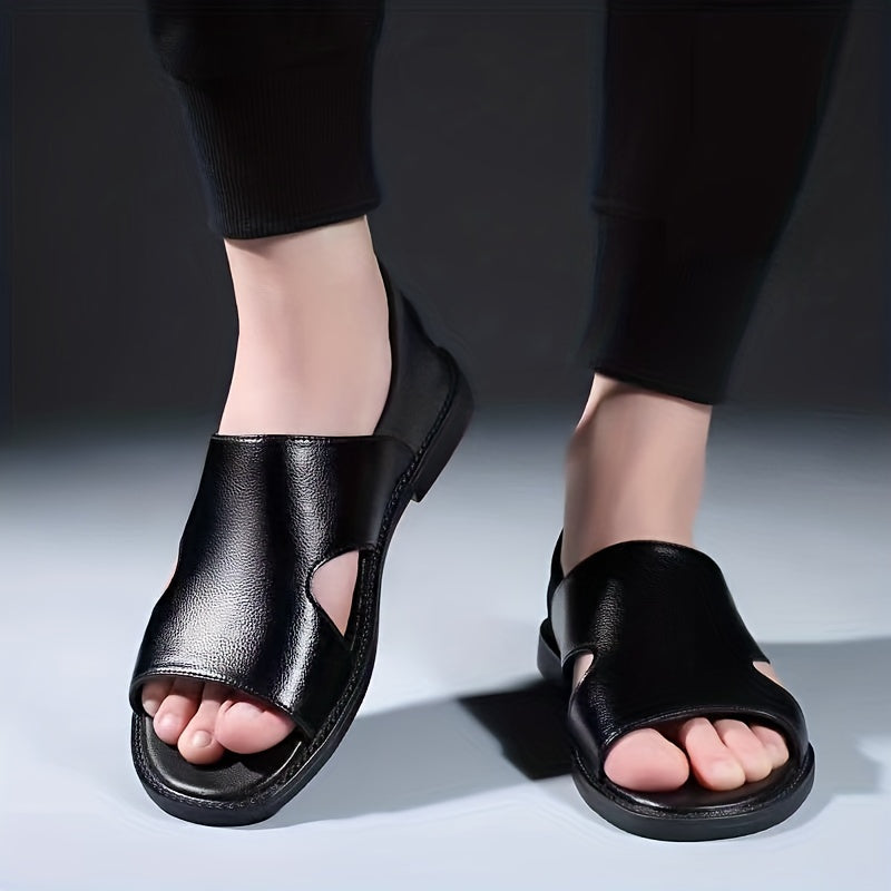 Men's Casual Slip On Slide Sandals Dress Up Summer Outdoor Walking Shoes