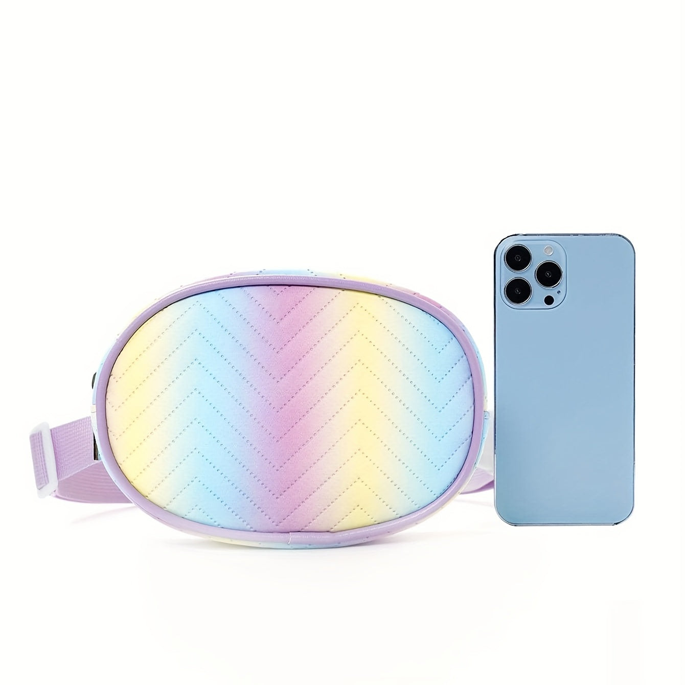 Kids Rainbow Pattern Waist Bag for Outdoor Sports