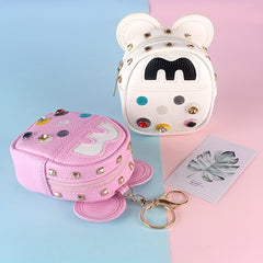 Girls Mini Coin Card Bag Wallet Waterproof Leather Key Bag
