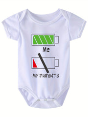 Baby Boys Graphic Short Sleeve Bodysuit for Summer