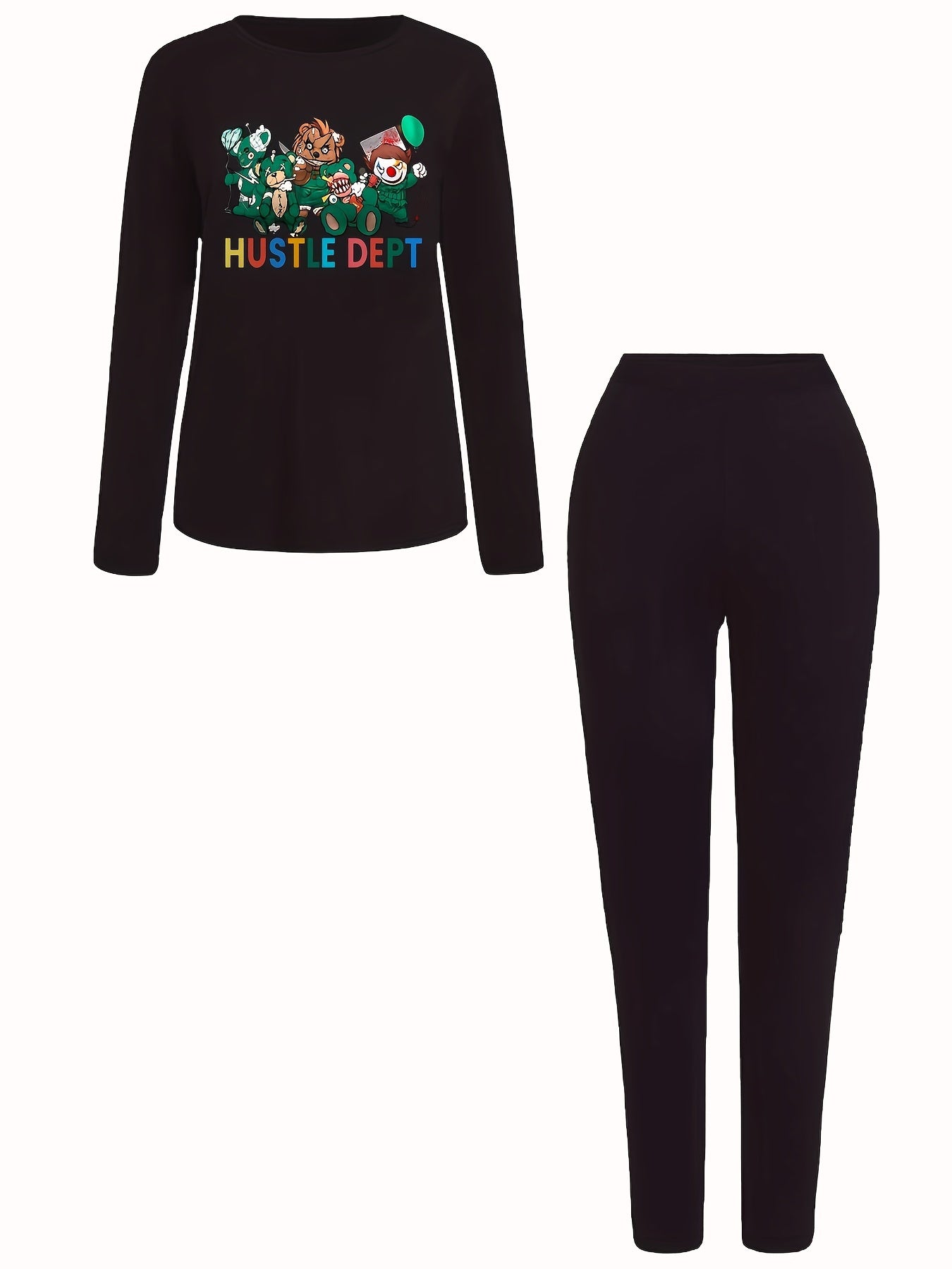 Halloween Horror Bear Top & Leggings Set