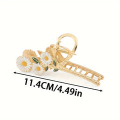 Large Daisy Hair Claw Clip Non-Slip Zinc Alloy Hair Accessory