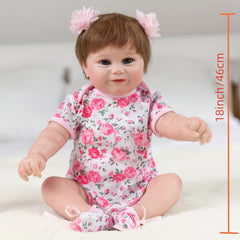45 72 Cm Lifelike Reborn Baby Doll Soft Body Realistic Newborn Baby Doll