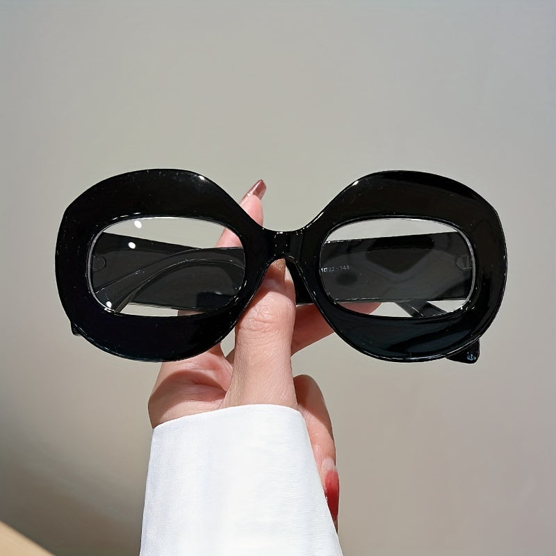 Oversized Oval Sunglasses Y2K Hiphop Glasses UV400